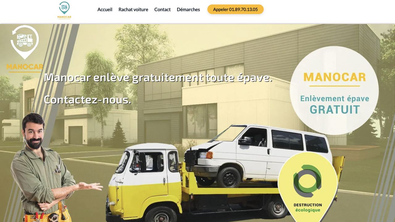 Capture du site de Manocar – Cars Eco
